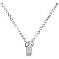 14K White Freeform Bar 17.44" Necklace 2