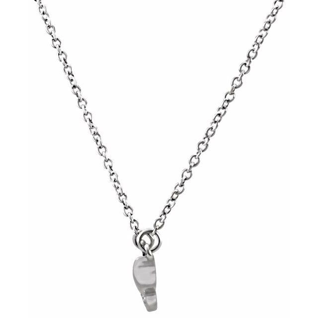 14K White .08 CTW Diamond Bar 17.5" Necklace 2