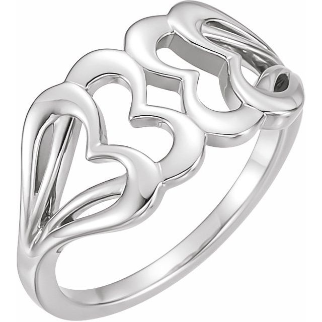 Platinum Heart Ring 1