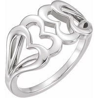 Platinum Heart Ring 1