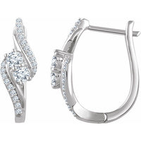 14K White 5/8 CTW Diamond Earrings 1