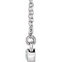 14K White 3/4 CTW Diamond Bar 17" Necklace 2