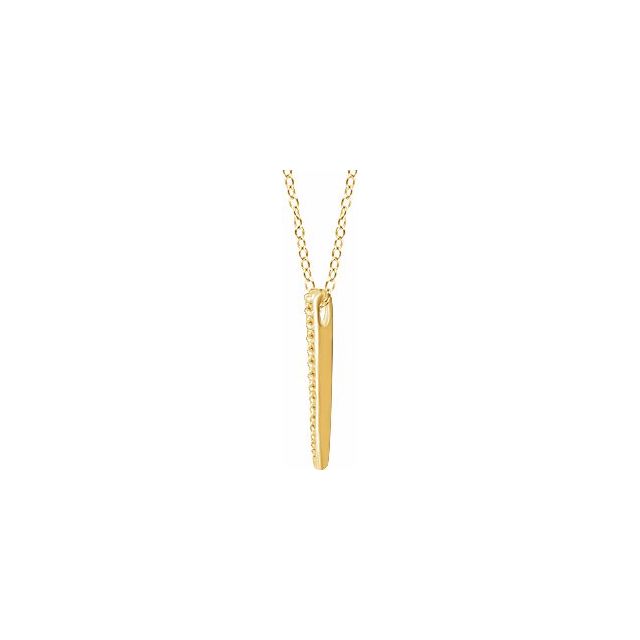 14K Yellow 1/4 CTW Diamond Graduated 16-18" Bar Necklace 2
