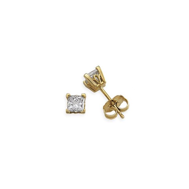 14K Yellow 1/3 CTW Diamond Earrings 1