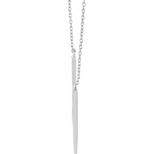 14K White "V" 16-18" Necklace 2