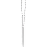 14K White "V" 16-18" Necklace 2