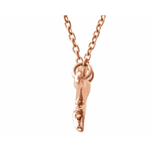 14K Rose Branch Bar 16-18" Necklace 2