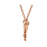 14K Rose Branch Bar 16-18" Necklace 2