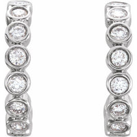 14K White 1/3 CTW Lab-Grown Diamond Hoop Earrings 2