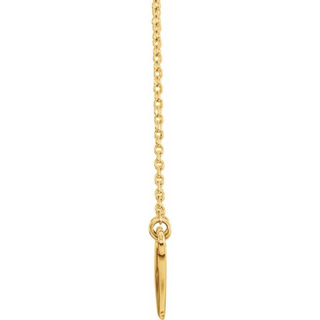 14K Yellow Shark Tooth 16-18" Necklace 2