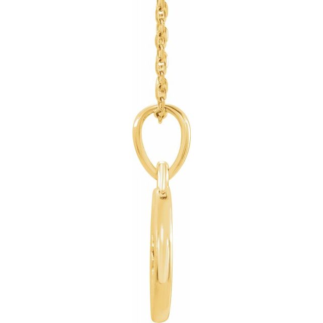 14K Yellow .01 CT Diamond Starburst 16-18" Necklace 2