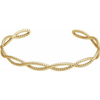 14K Yellow Rope Cuff Bracelet 1