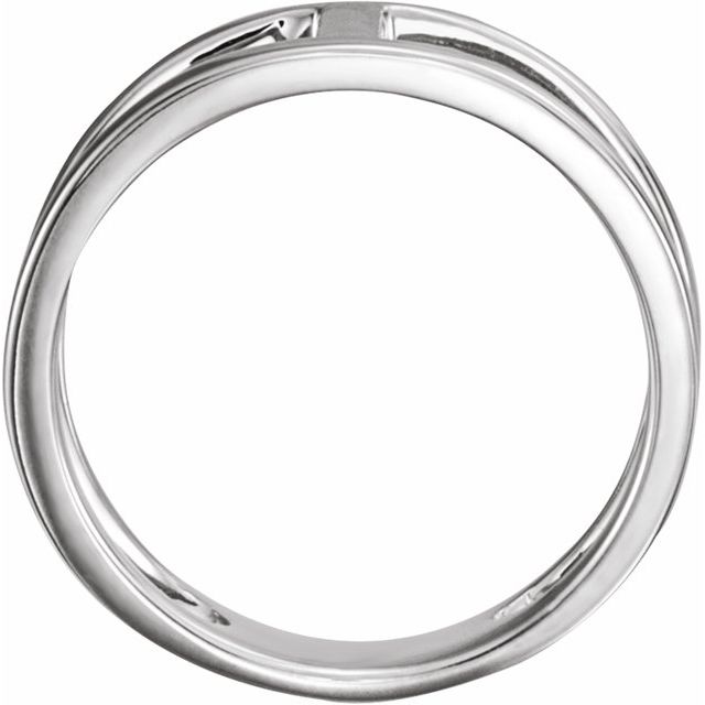 Sterling Silver 11.3 mm Negative Space Ring 2