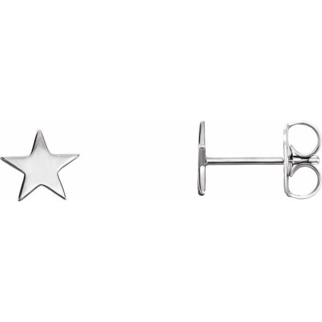 Sterling Silver Star Earrings 1