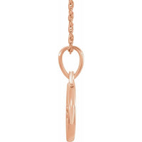 14K Rose .01 CT Diamond Starburst 16-18" Necklace 2