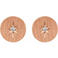 14K Rose .02 CTW Diamond Earrings 2