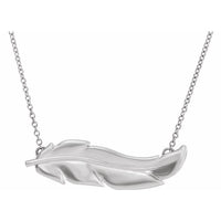 Sterling Silver Feather 16-18" Necklace 1