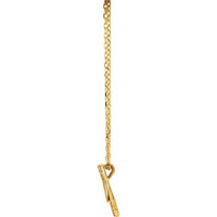 14K Yellow .05 CTW Diamond Double Leaf 18" Necklace 2