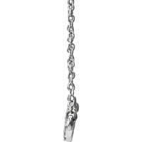 14K White 1/6 CTW Diamond Heartbeat 16-18" Necklace 2