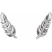 Sterling Silver Leaf Earrings 2