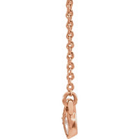 14K Rose 3-Stone Marquise Diamond 16-18" Necklace 2