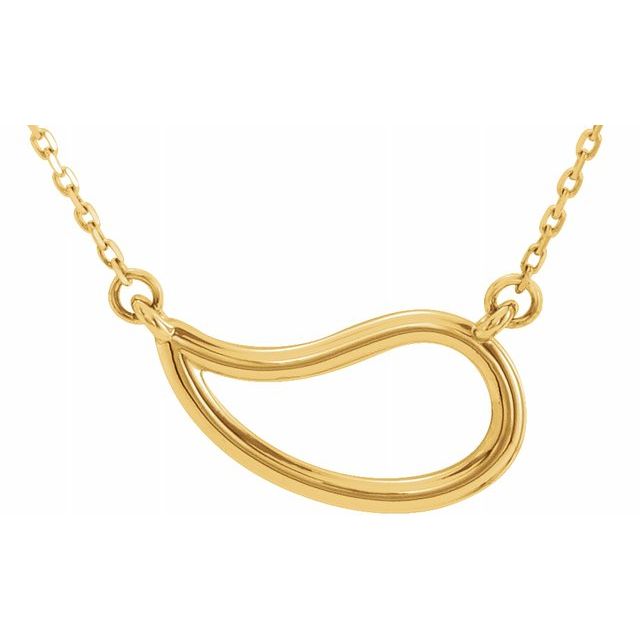 14K Yellow Decorative 18" Necklace 1