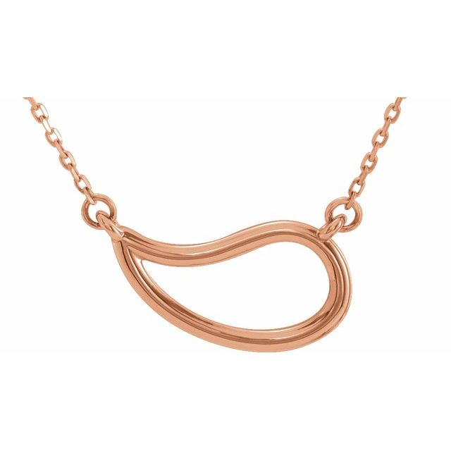 14K Rose Decorative 18" Necklace 1