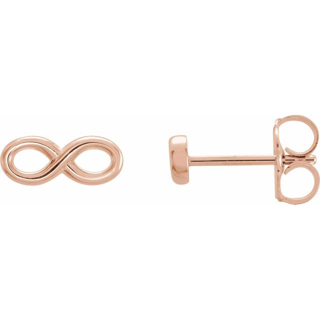 14K Rose Infinity-Inspired Earrings 1