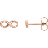 14K Rose Infinity-Inspired Earrings 1