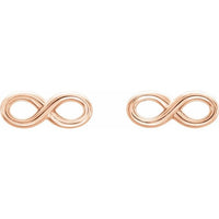 14K Rose Infinity-Inspired Earrings 2