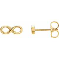 14K Yellow Infinity-Inspired Earrings 1
