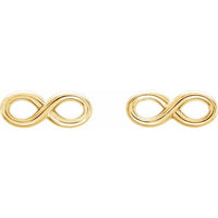 14K Yellow Infinity-Inspired Earrings 2