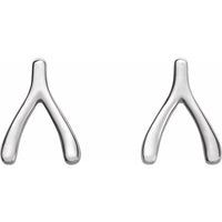 Sterling Silver Wishbone Earrings 2