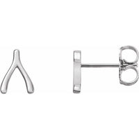 Sterling Silver Wishbone Earrings 1