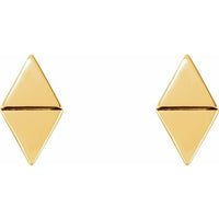 14K Yellow Geometric Earrings 2