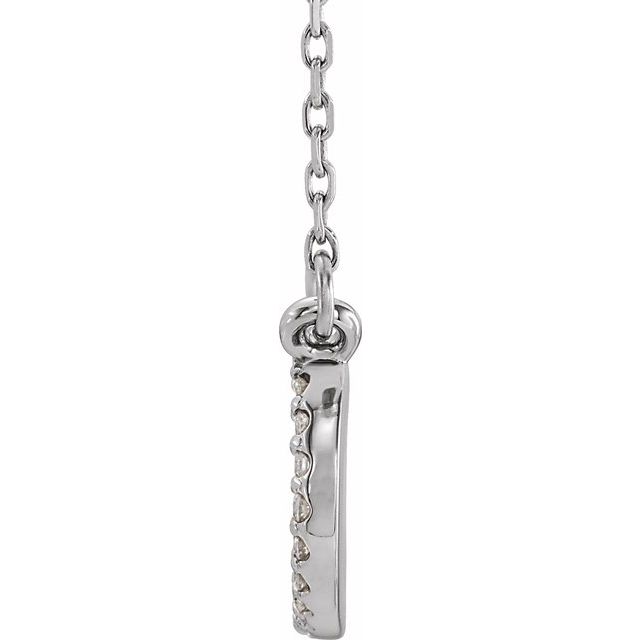 14K White 1/6 CTW Diamond 18" Necklace 2