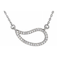 14K White 1/6 CTW Diamond 18" Necklace 1