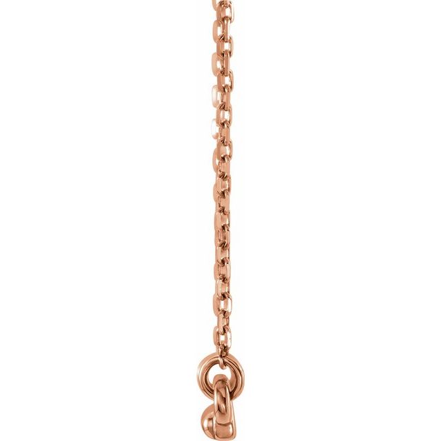 14K Rose Beaded Bar 16-18" Necklace 2