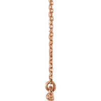 14K Rose Beaded Bar 16-18" Necklace 2