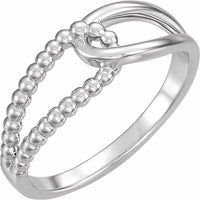 Sterling Silver Beaded Ring 1