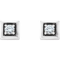 Sterling Silver 1/8 CTW Diamond Earrings 2