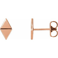 14K Rose Geometric Earrings 1