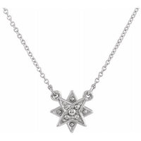 Sterling Silver Star 16-18" Necklace 1