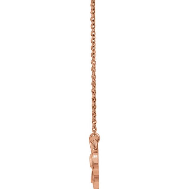 14K Rose 18" Clover Necklace 2