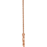 14K Rose 18" Clover Necklace 2