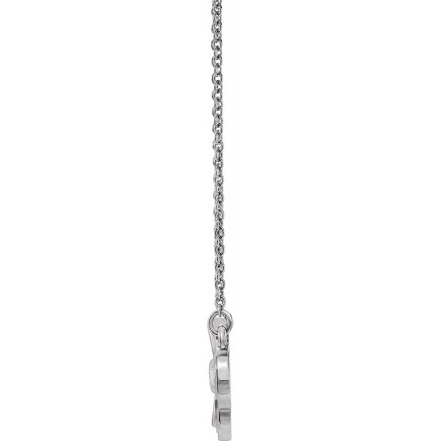 Sterling Silver 18" Clover Necklace 2