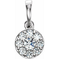 14K White 1/4 CTW Diamond Pendant 1