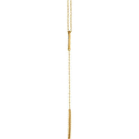 14K Yellow 1/5 CTW Diamond Bar "Y" 16-18" Necklace 2