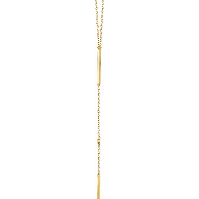 14K Yellow .06 CTW Diamond Bar 16-18" Necklace 2