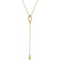 14K Yellow Geometric Y 16-18" Necklace 1